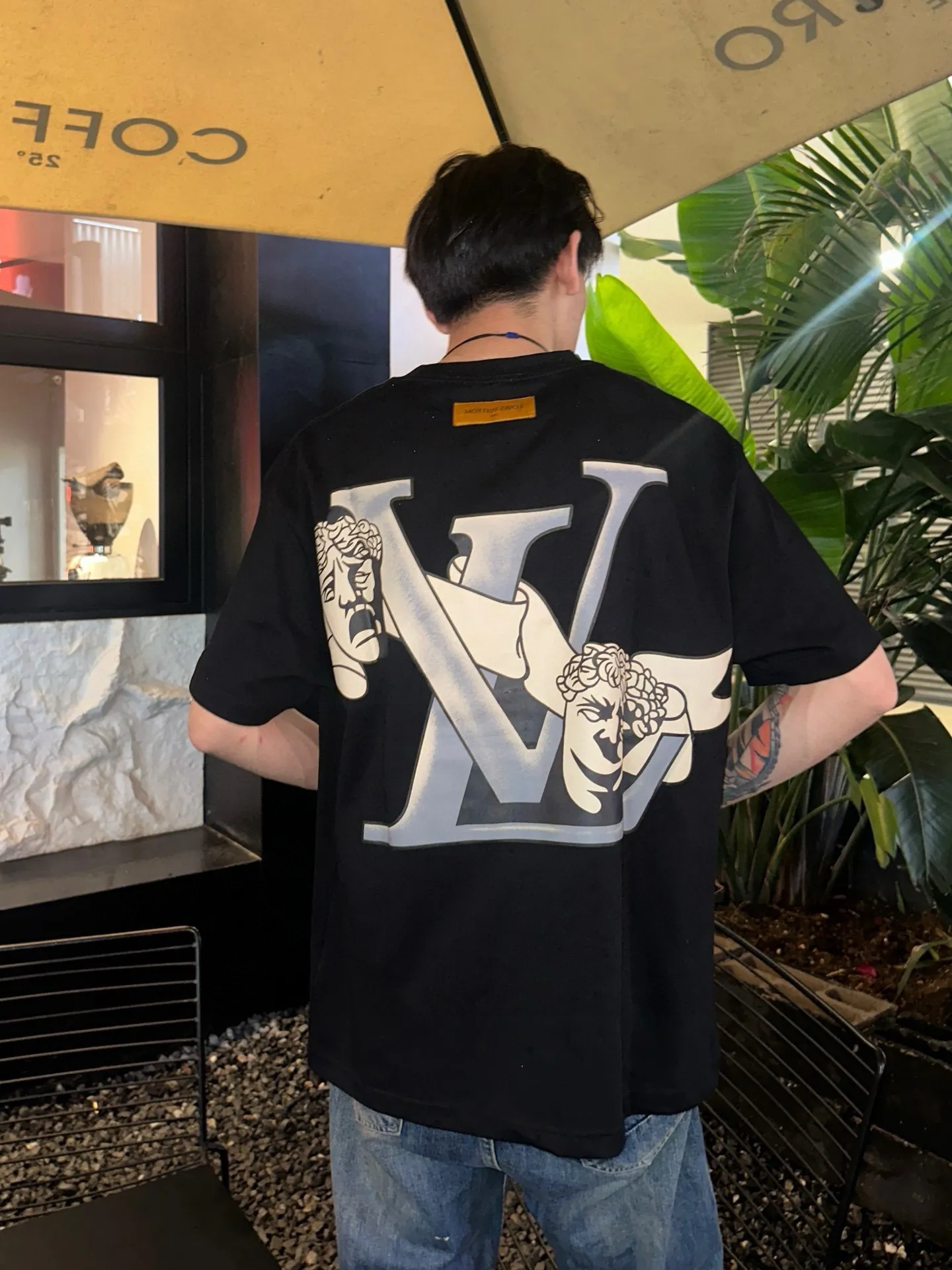 Louis Vuitton/Louis Vuitton 24ss clown print short sleeves on the back